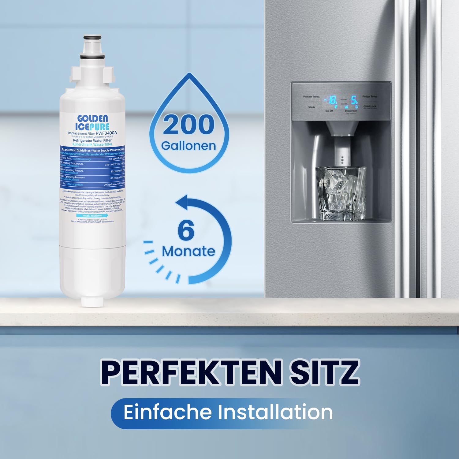 Golden IcePure Refrigerator Water Filters 257760 2er Pack