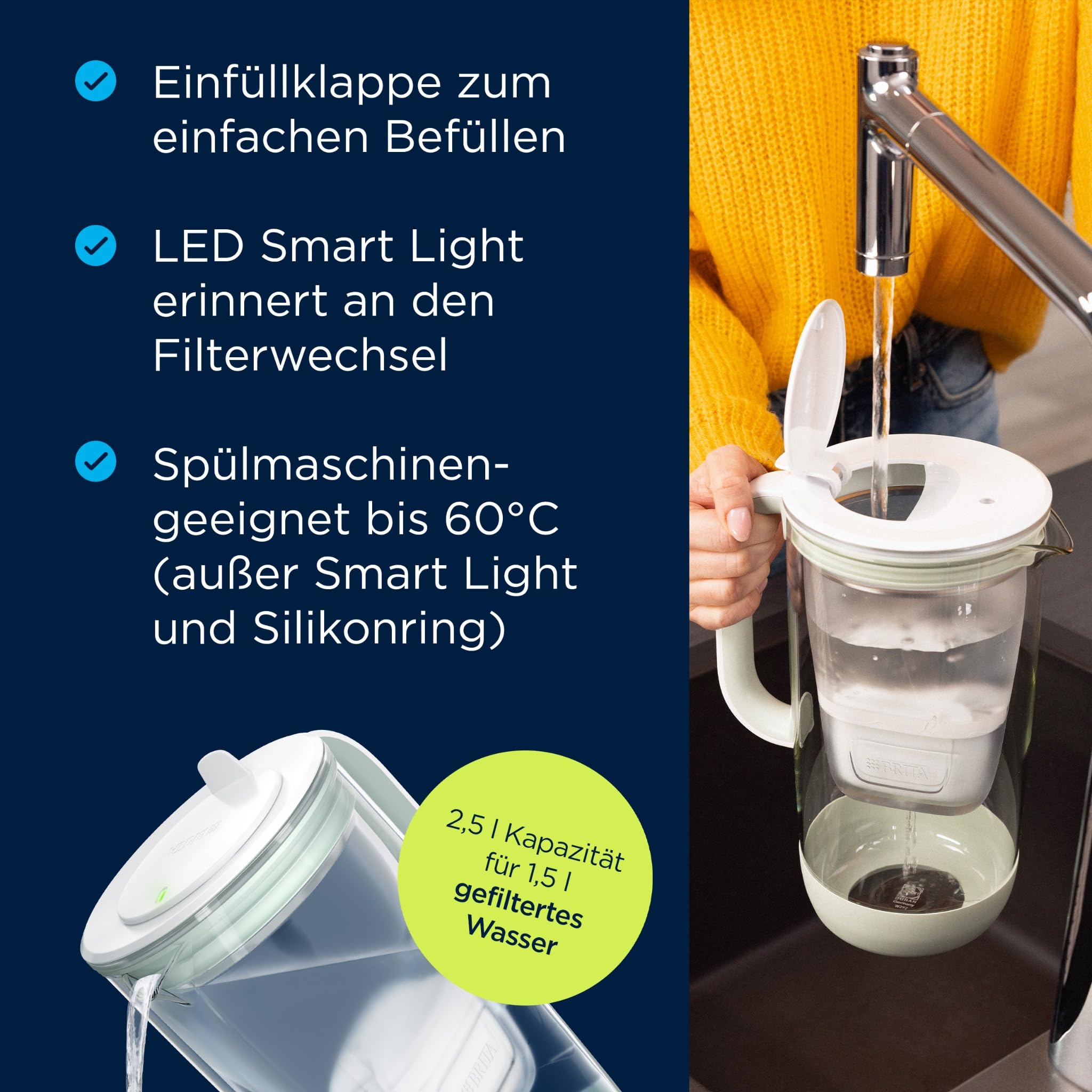 BRITA Glas Filterkanne Limited Edition 1x Maxtra Pro Borosilikatglas