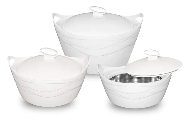 BEM Thermoschüssel 3er Set 5L Edelstahl Warmhalte-Schüssel