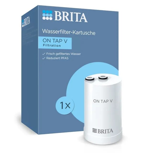 Brita ON TAP V Wasserhahn-Filter Ersatzfilter 1 Stück Chlor-Schutz