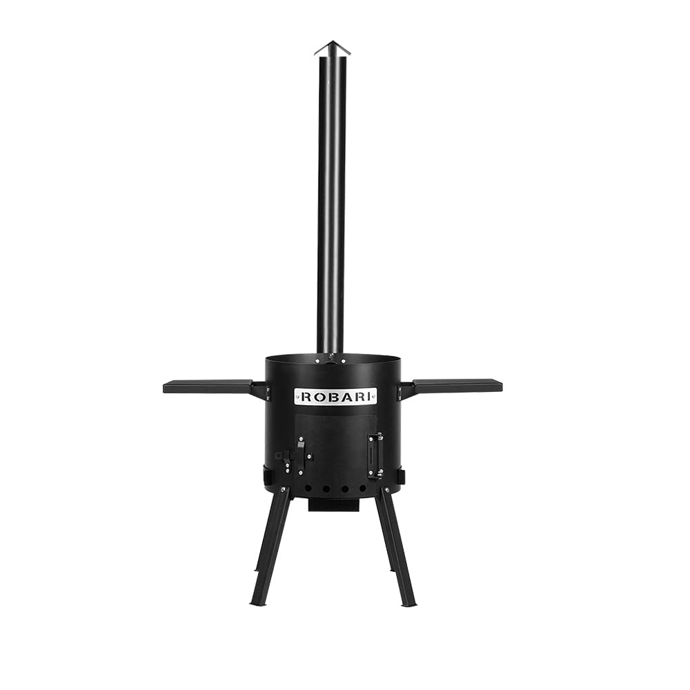 BEM Feuerofen 40 cm für Kasan 12-15 L schwarz 2 Ablagen