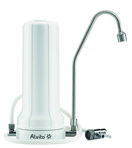 Alvito AuftischFilter Pro Wasserfilter weiß hohes Auslaufrohr