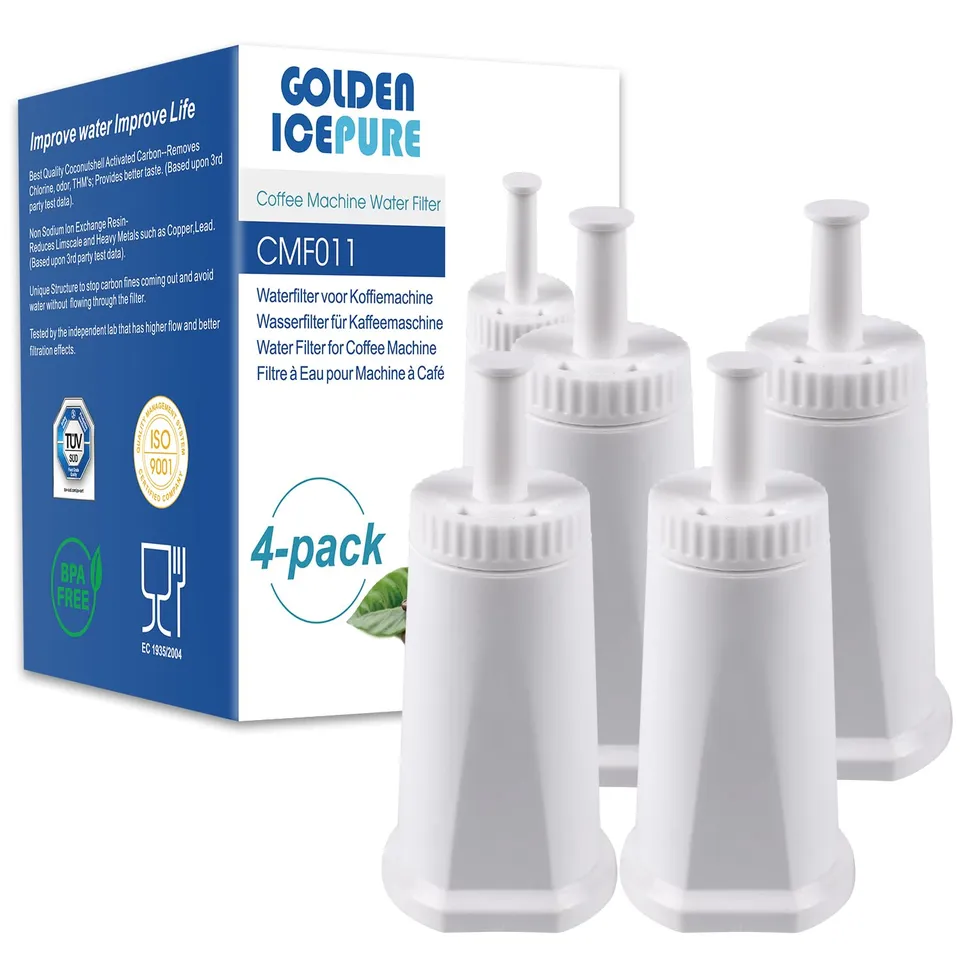 Golden IcePure Kaffee-Wasserfilter Sage Barista 4 Stück Kalkschutz