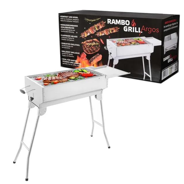 BEM Grillen&Garten Rambo Argos Holzkohlegrill Edelstahl klappbar
