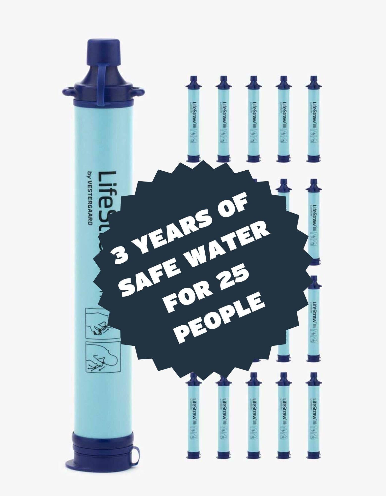 LifeStraw Personal Wasserfilter 25er Pack Notfall-Set