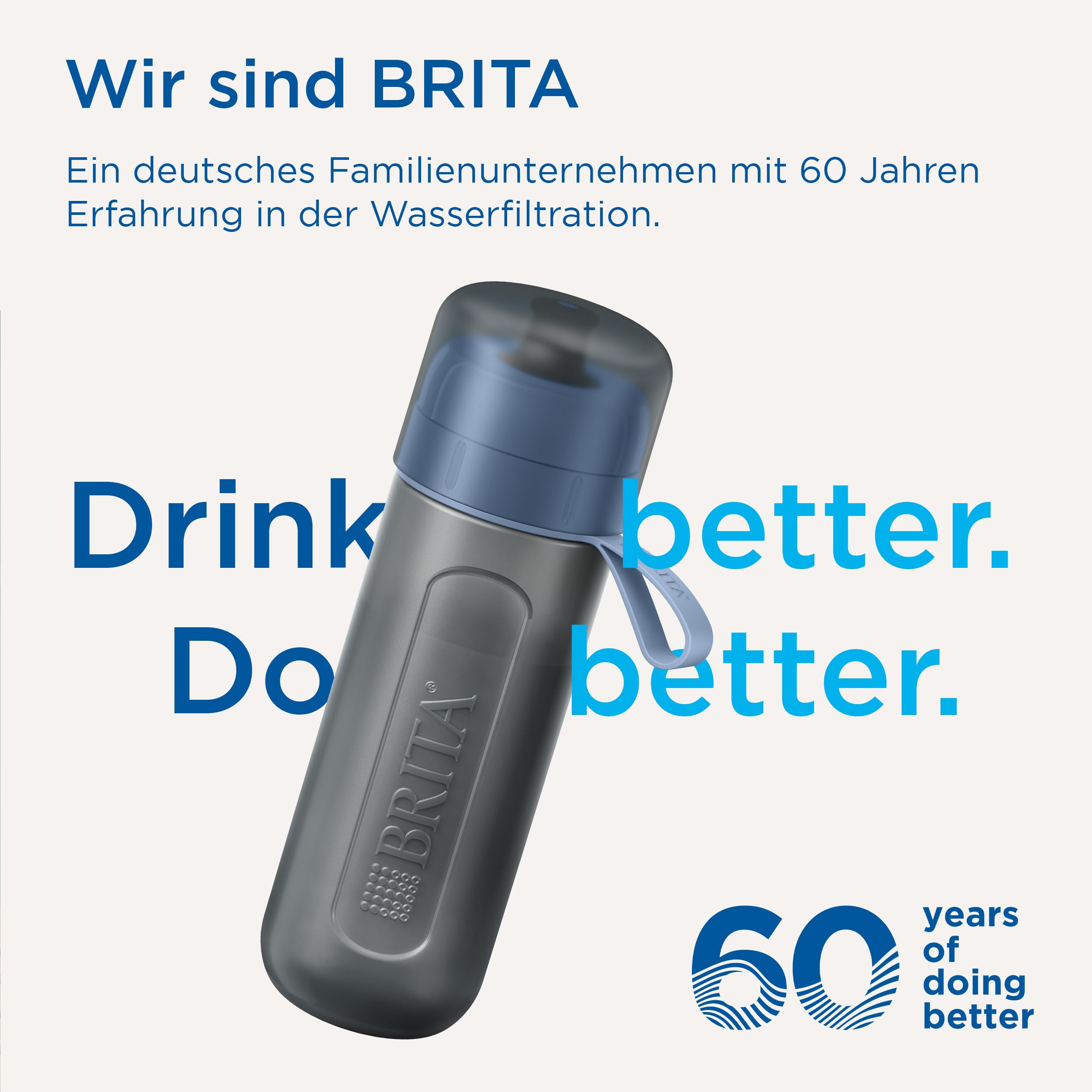 Brita MicroDisc Model Active Trinkflasche 600ml mit Chlor-Filter