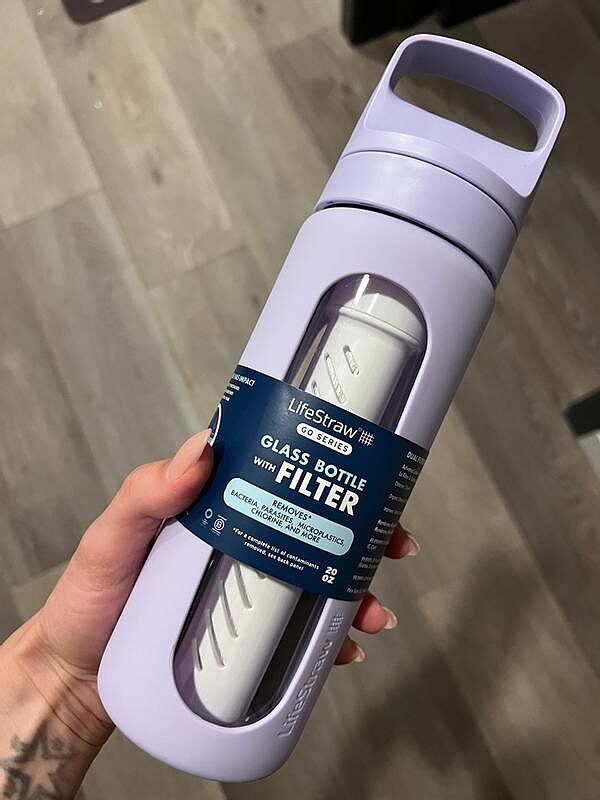 LifeStraw Go Series Glas Trinkflasche 591 ml Icelandic Blue