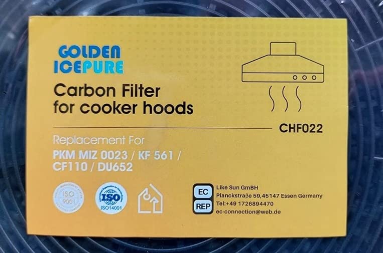 Golden IcePure Aktivkohlefilter Dunstabzug 2 Stück 17,5 cm