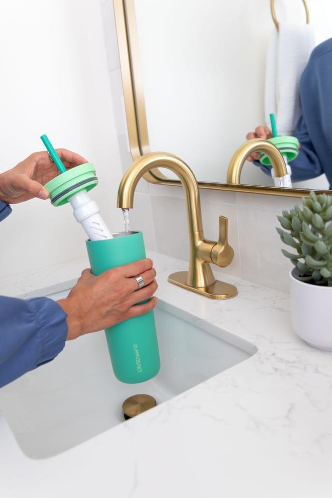 LifeStraw Go Series Tumbler Trinkbecher 2er-Pack Apricot Cactus
