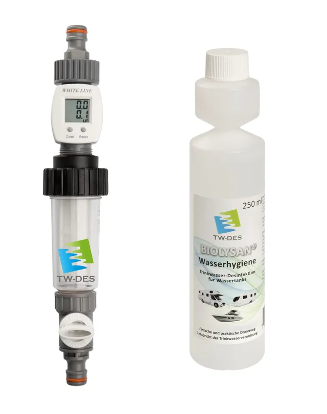 TW-DES Comfort Befüllfilter Wasseruhr Wohnmobil Hygiene