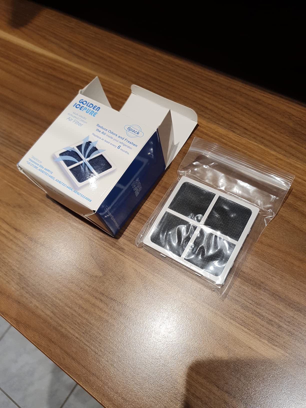 Golden IcePure LT120F Kühlschrank-Luftfilter 6er Pack Aktivkohle