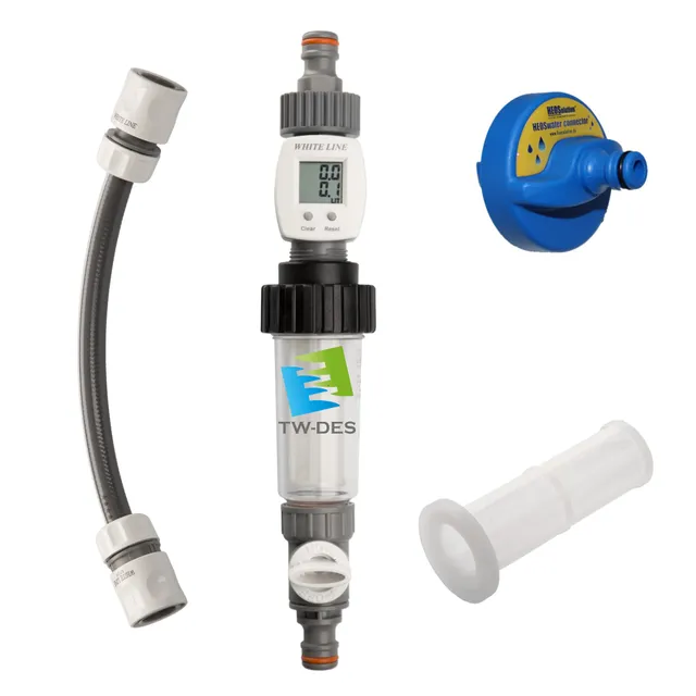 TW-DES Complete Befüllfilter Set Tankbefüllung mit Wasseruhr