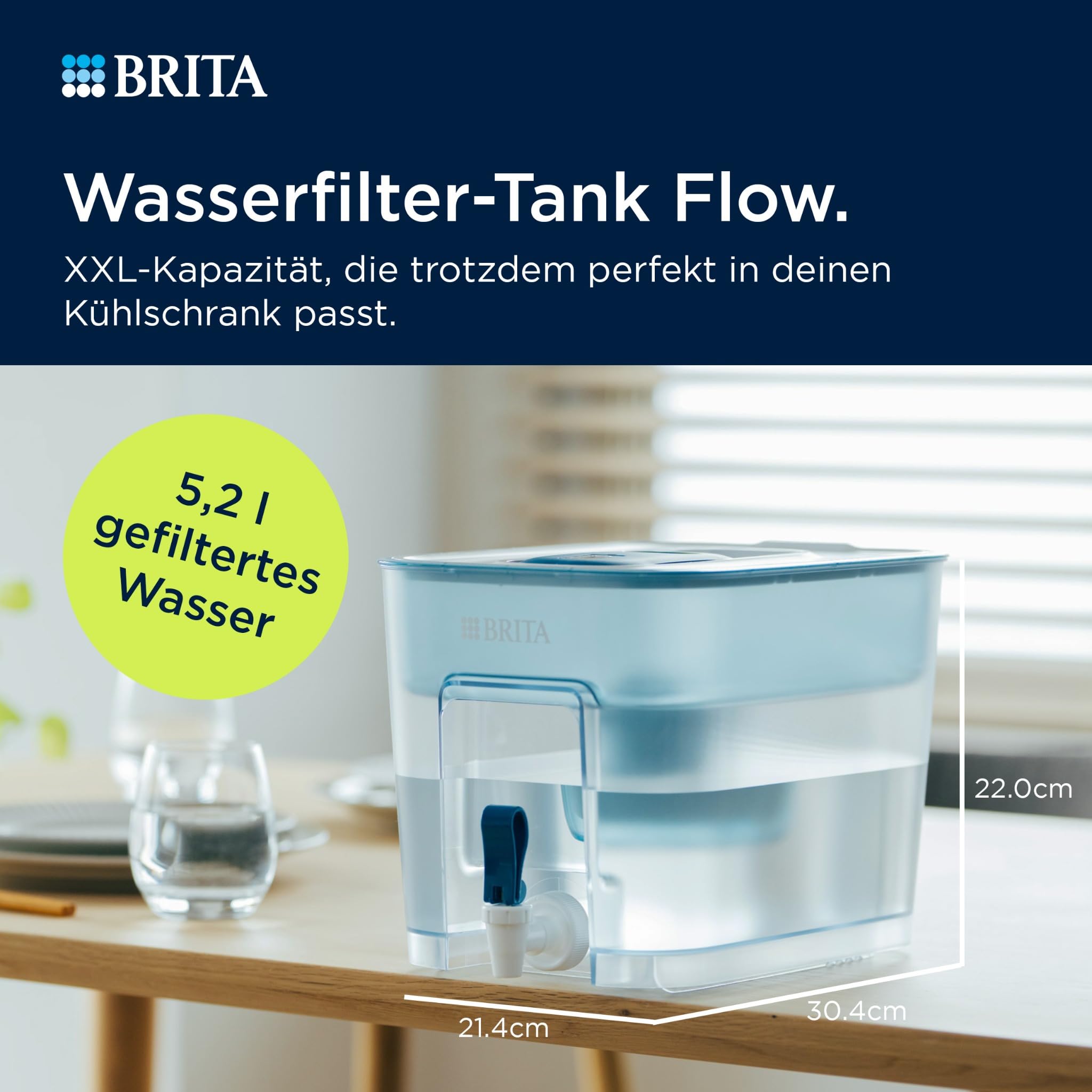 Brita Flow XXL Tischwasserfilter 8,2l Pure Performance