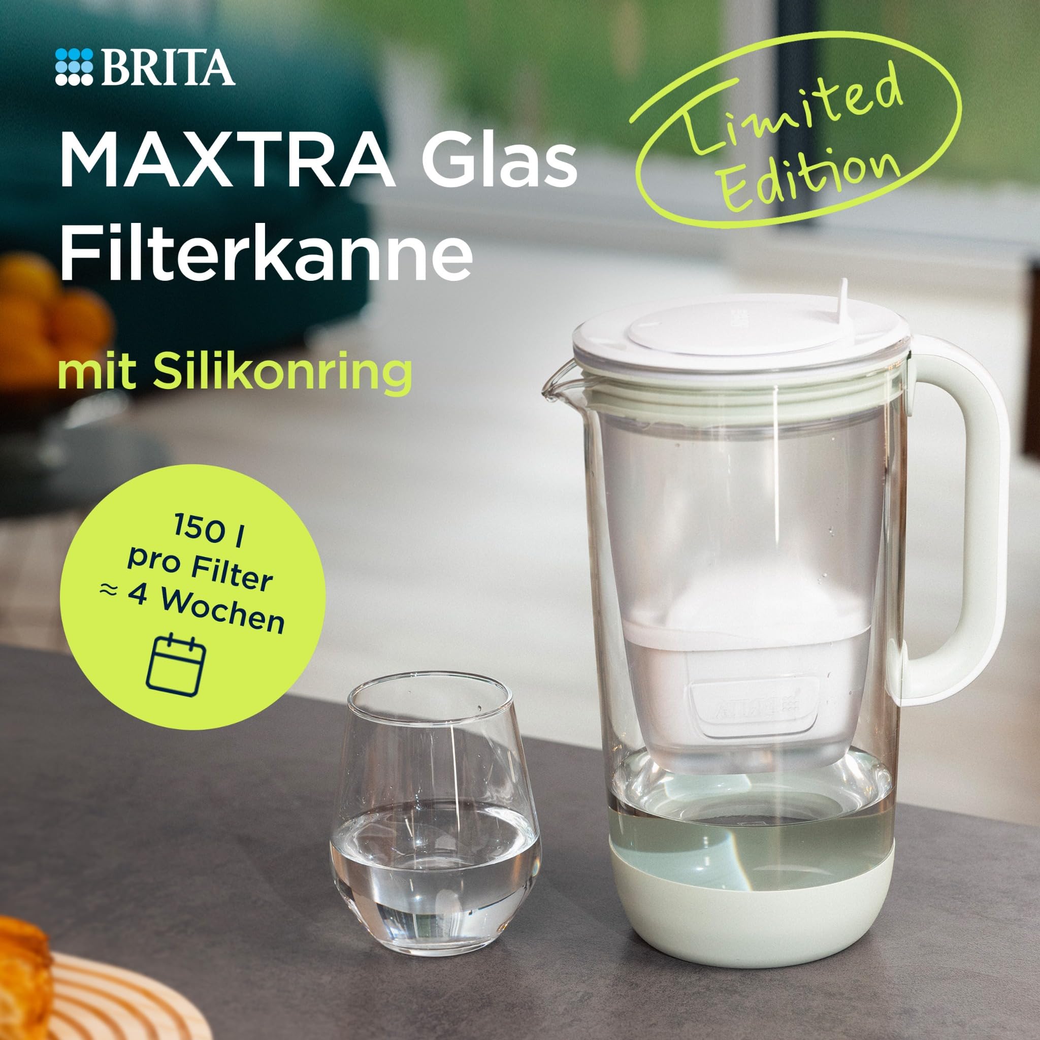 BRITA Glas Filterkanne Limited Edition 1x Maxtra Pro Borosilikatglas