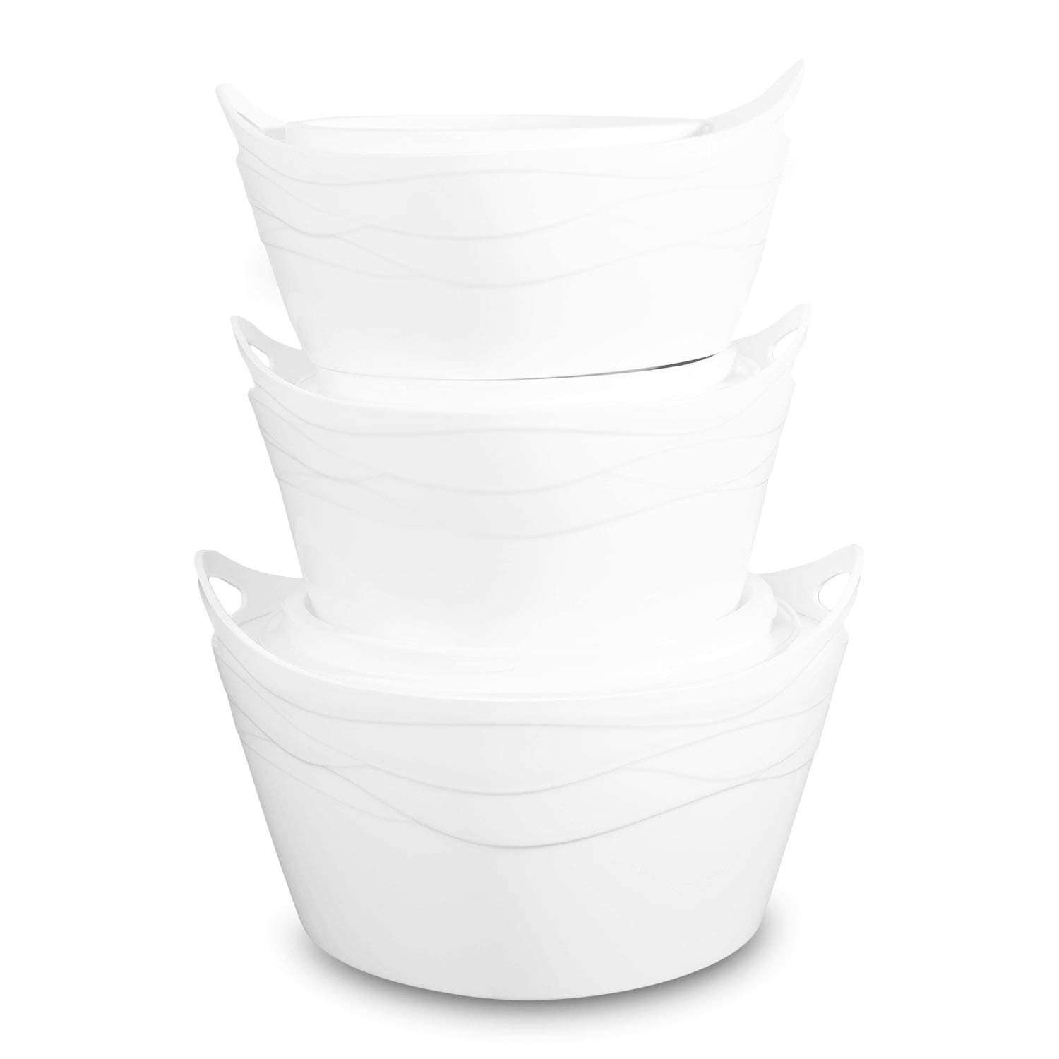 BEM Thermoschüssel 3er Set 5L Edelstahl Warmhalte-Schüssel