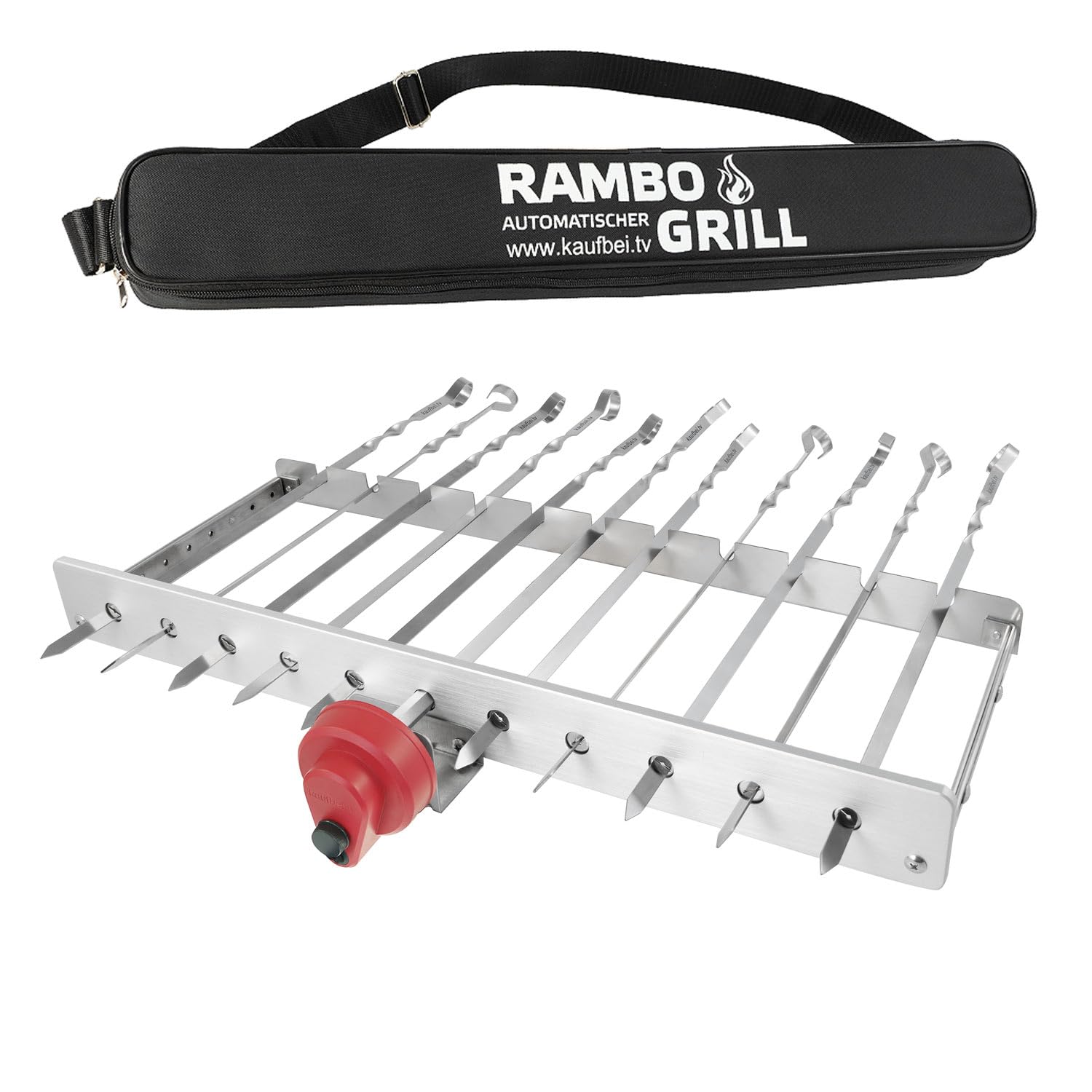 BEM GRILLEN & GARTEN RAMBO Grillaufsatz Drehspieße 12 Spieße