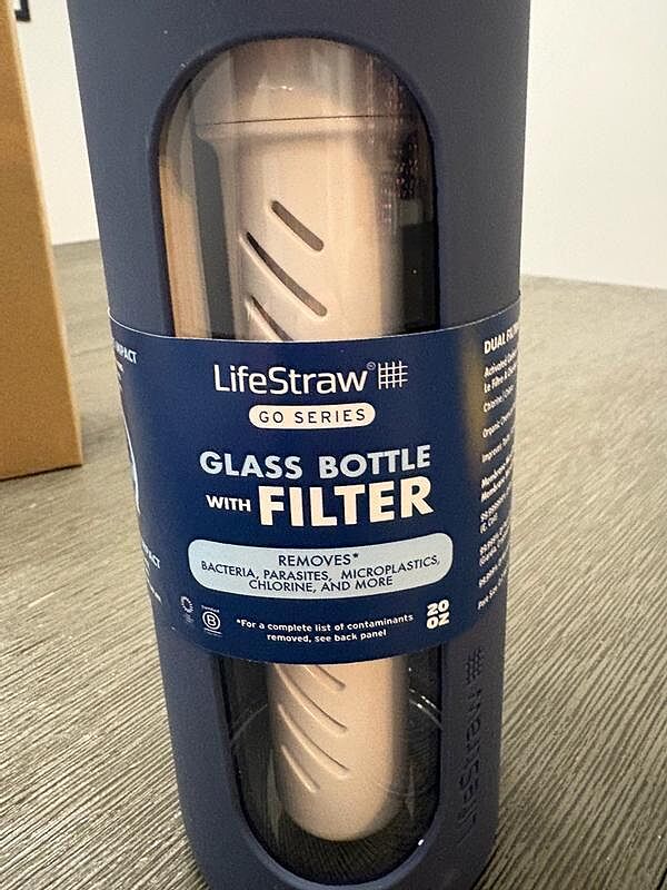 LifeStraw Go Series Glas Trinkflasche 591 ml Icelandic Blue