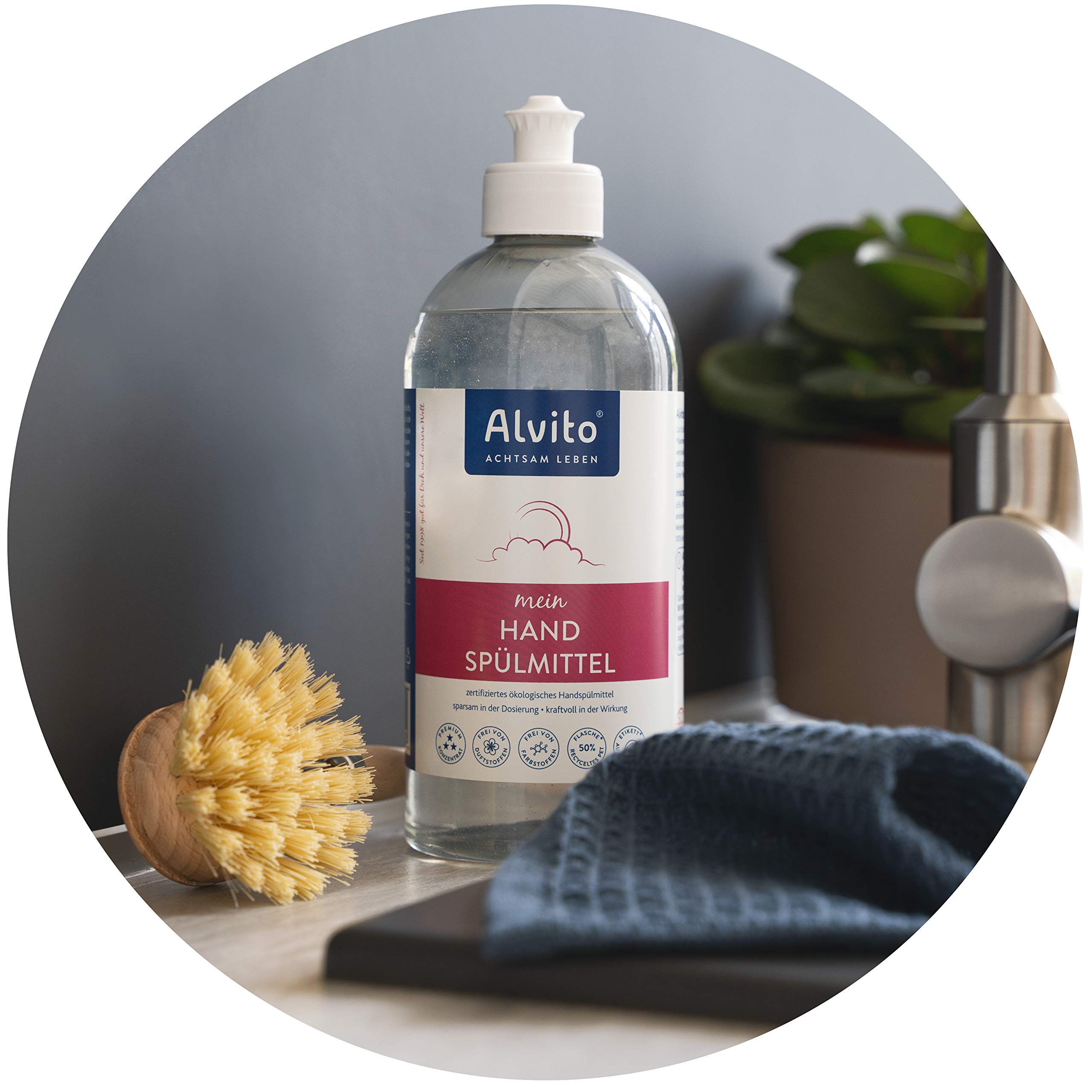 Alvito Handspülmittel 500ml vegan ohne Duftstoffe Pflanzentenside