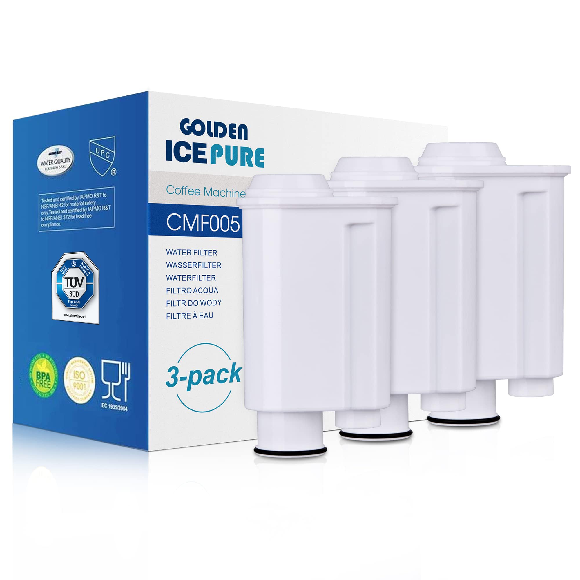 Golden IcePure Coffee Wasserfilter Saeco CA6702 3 Stück Kalkfilter