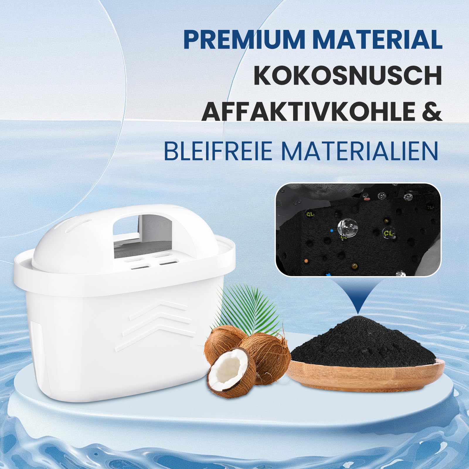 Golden IcePure Wasserfilter Kartuschen 6 Stück Maxtra Kalk
