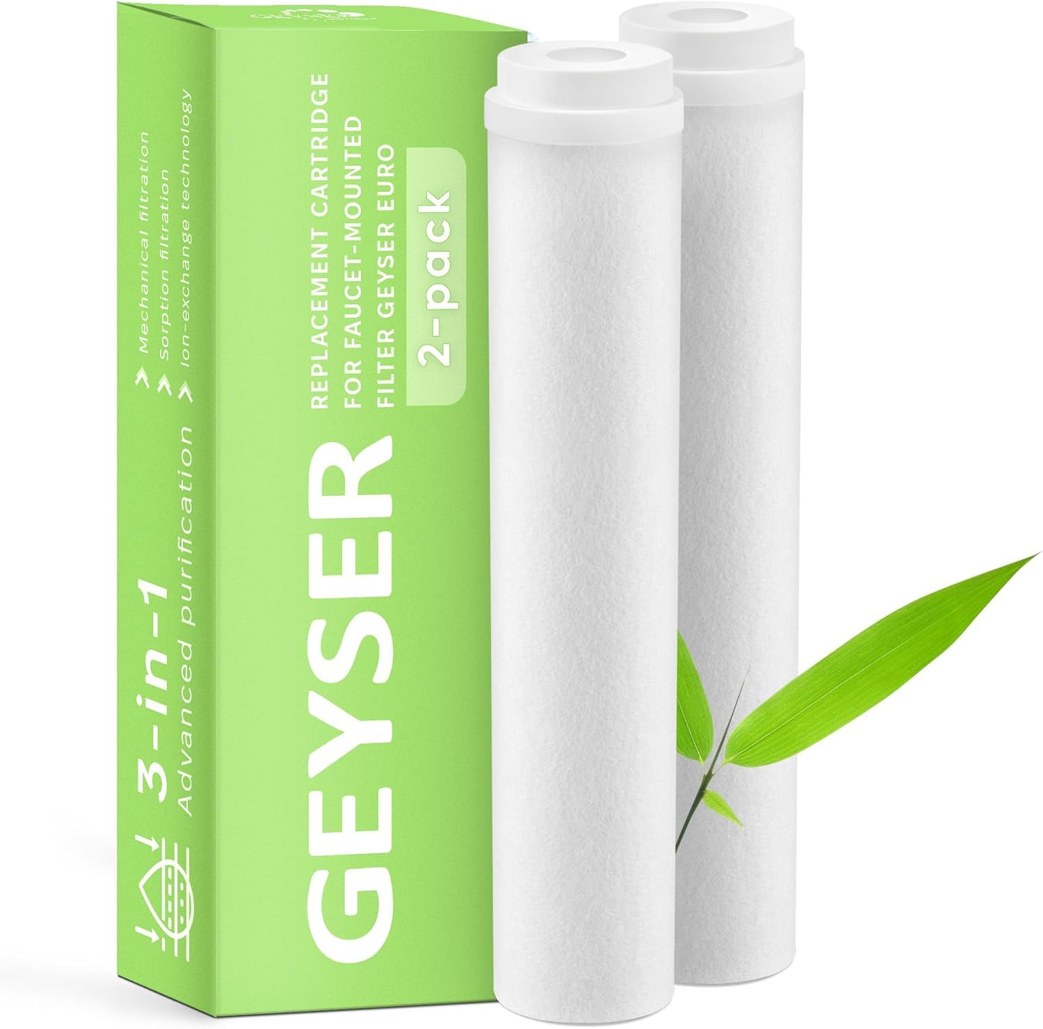 Geyser EURO Ersatzkartusche Wasserhahnfilter 1er Pack 3 Monate